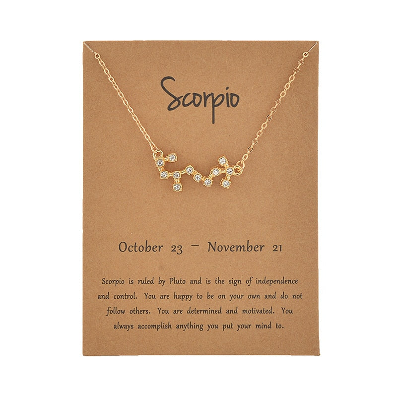 Zodiac Sign Pendant Necklace