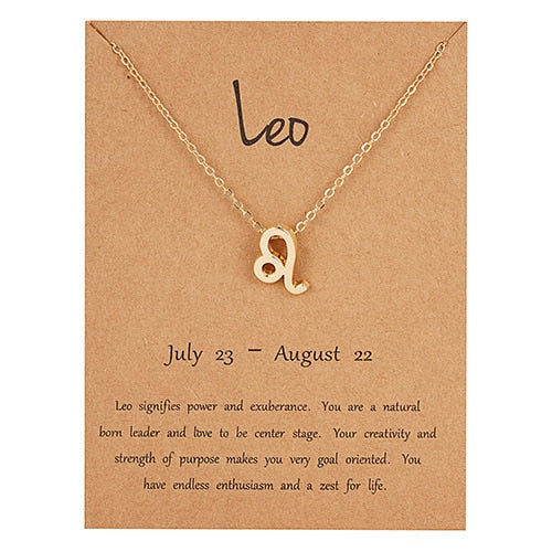 Zodiac Sign Pendant Necklace