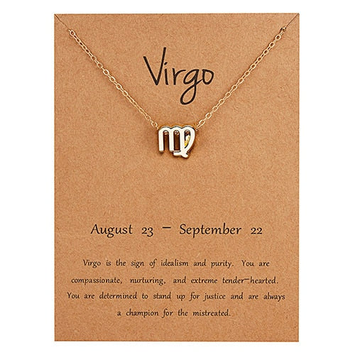 Zodiac Sign Pendant Necklace