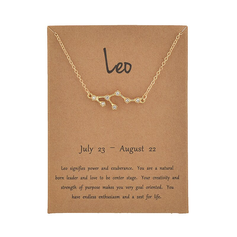 Zodiac Sign Pendant Necklace