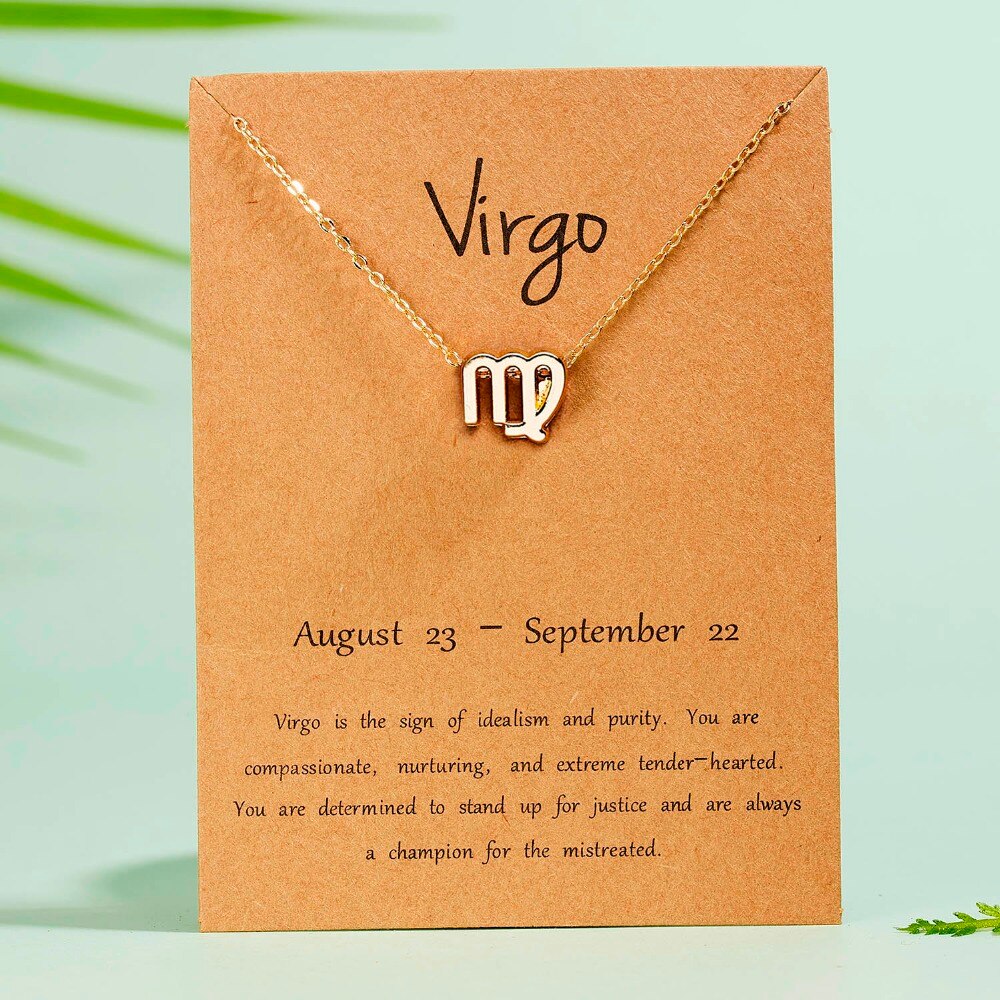 Zodiac Sign Pendant Necklace