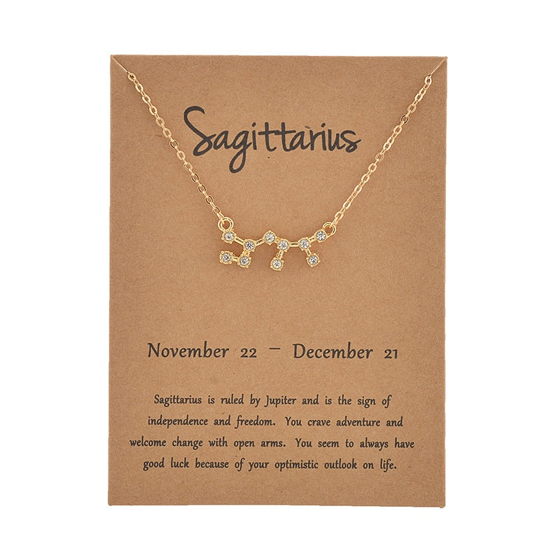 Zodiac Sign Pendant Necklace