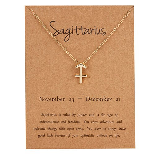 Zodiac Sign Pendant Necklace